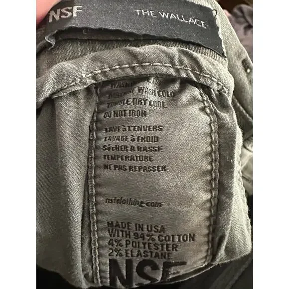 NSF Revovle The Wallace Charcoal Gray Mid-Rise Skinny-Ankle Crop Pants - Sz 26